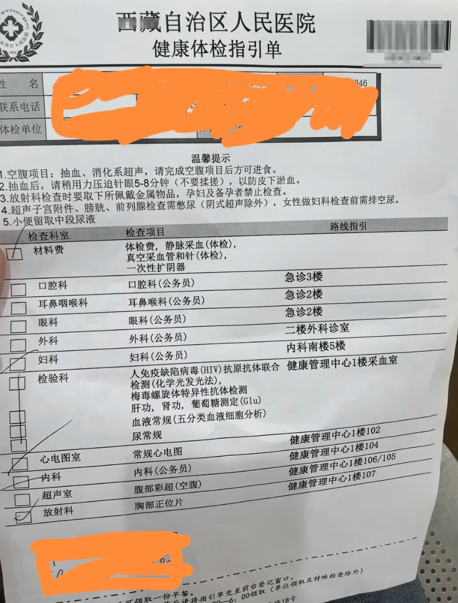 湖州拉萨入职体检服务-第1张图片-代解忧